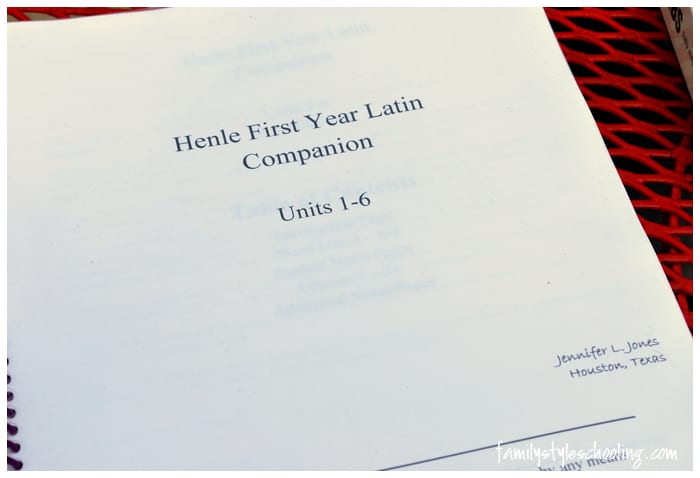 Henle Latin Companion