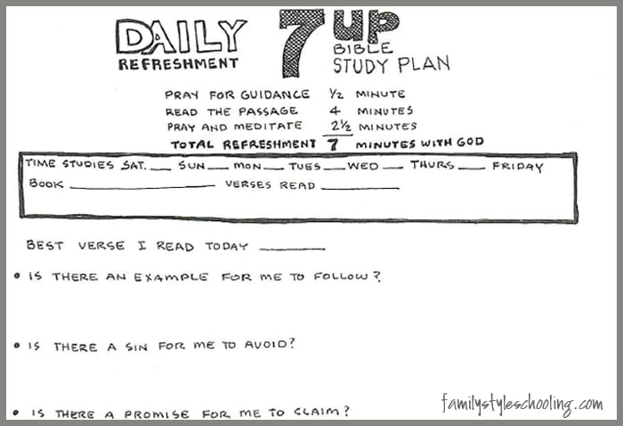 Daily 7up Refreshment Bible Study