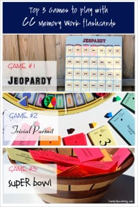 Top 3 games to play with CC Memory Work Flashcards