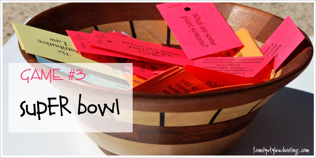 play Super Bowl with Classical Conversations flashcards