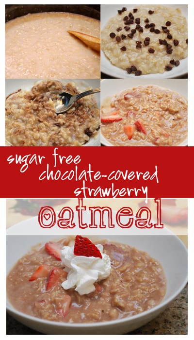 sugar free chocolate covered strawberry oatmeal delightful breakfast