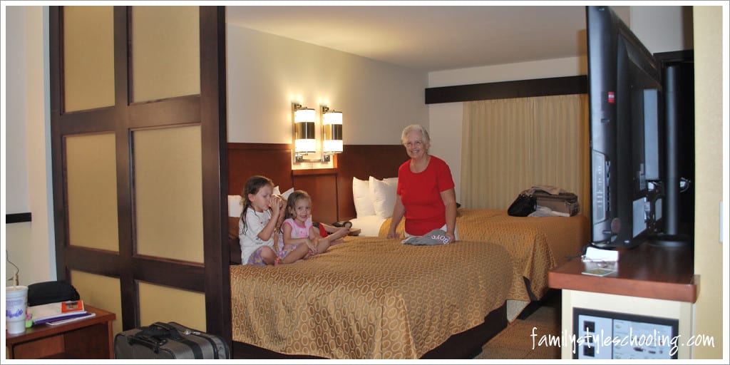 When you travel with six, it's nice to find suites where everyone can rest comfortably.
