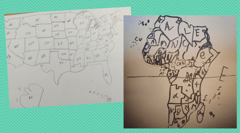 Drawing the USA and Africa