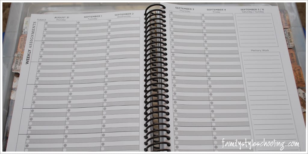 a simple plan planner weekly assignments
