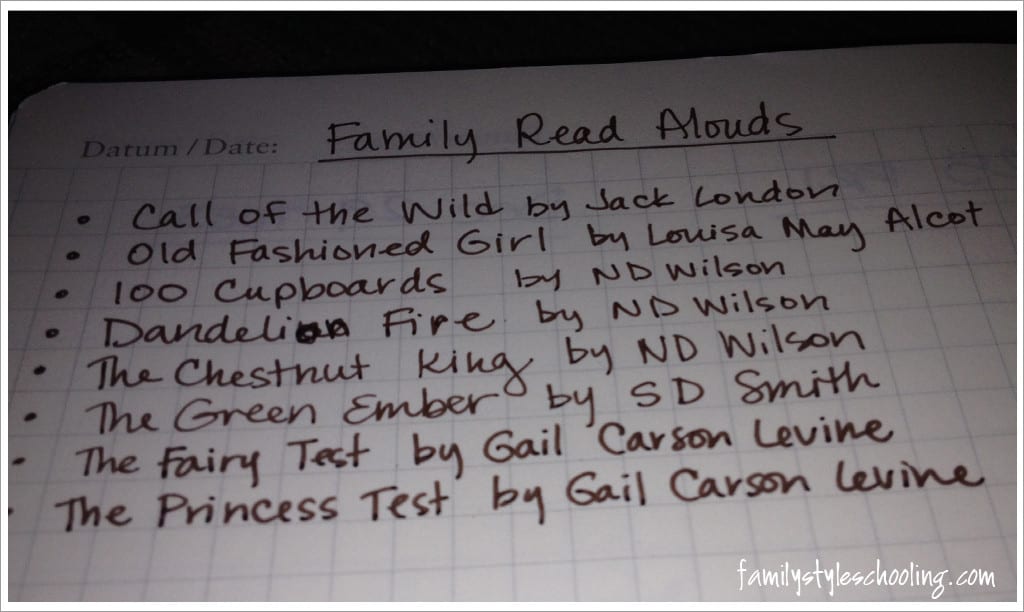read aloud list this year