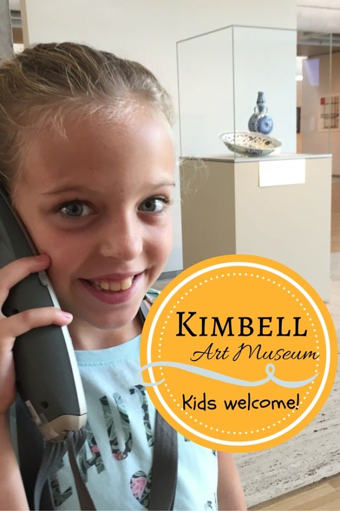 Kimball Art Museum is a kid-friendly museum