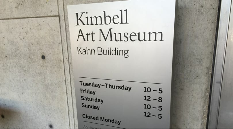 Kimball Art Museum hours