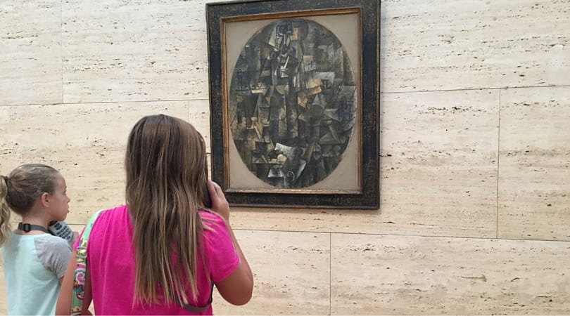 My girls encountering a Picasso