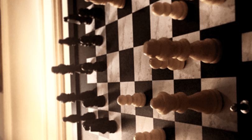 chess board hanging on the wall