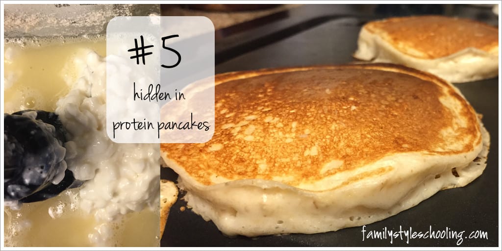 #5 Cottage cheese hidden in protein pancakes