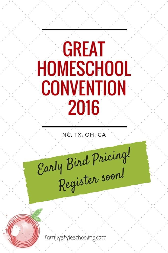 Great Homeschool Convention 2016 early bird registration