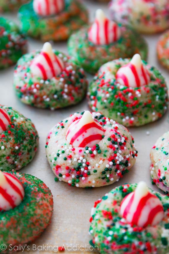 Christmas Sweets - Candy Cane Kiss Cookies