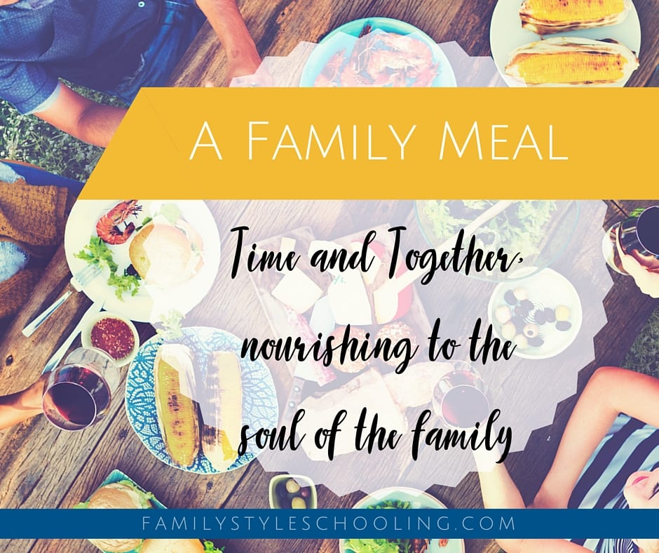 A family meal nourish the soul of the family