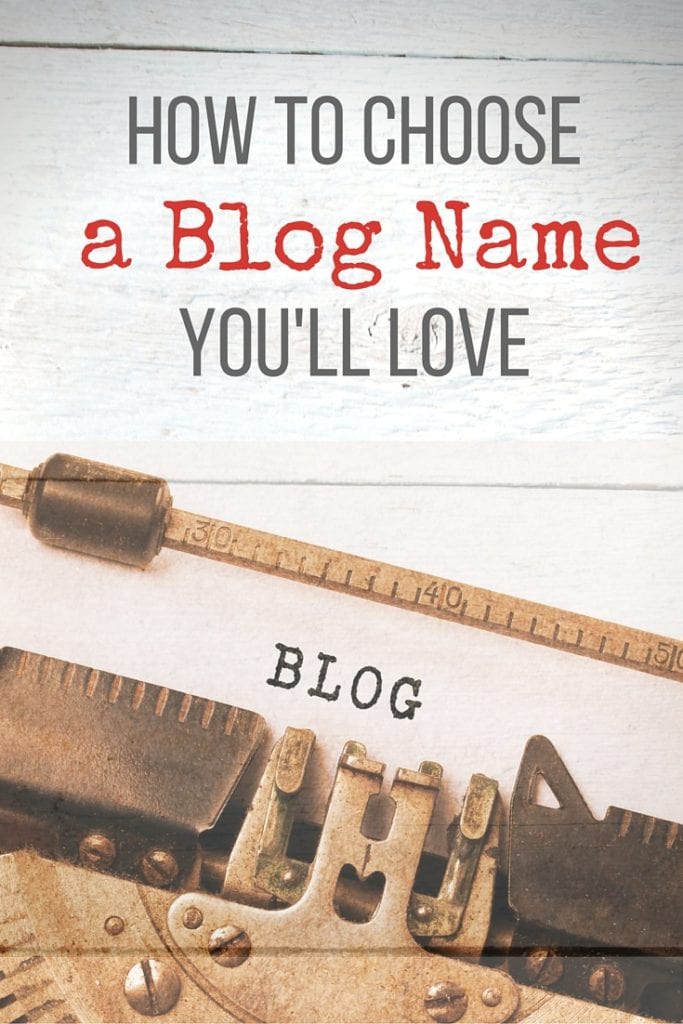 choose a blog name