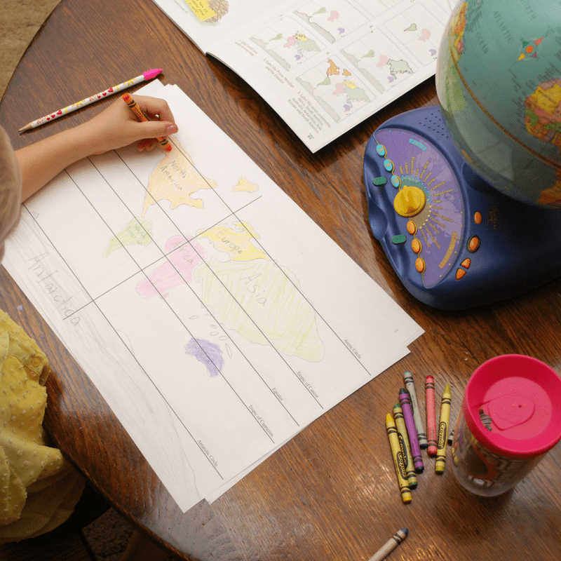 Draw The World: Hands-On Learning Stations - Family Style Schooling