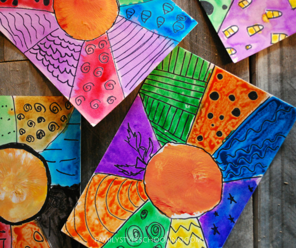 10 Fantastic Abstract Art Projects for Fall - Family Style Schooling