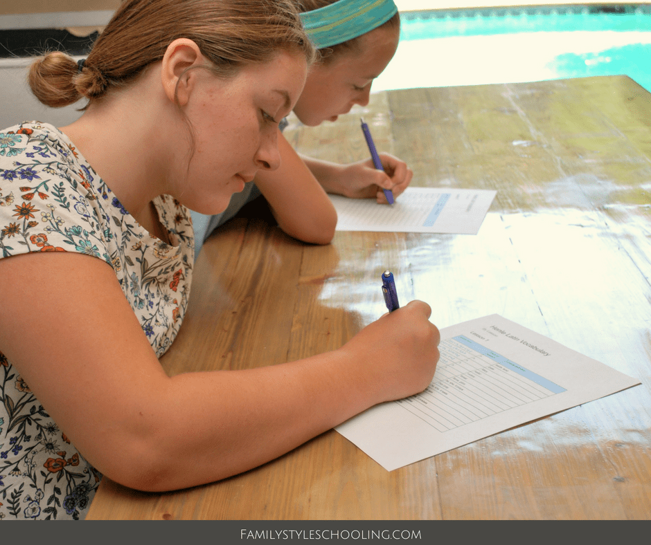 Henle 1 Vocabulary Quizzes Family Style Schooling