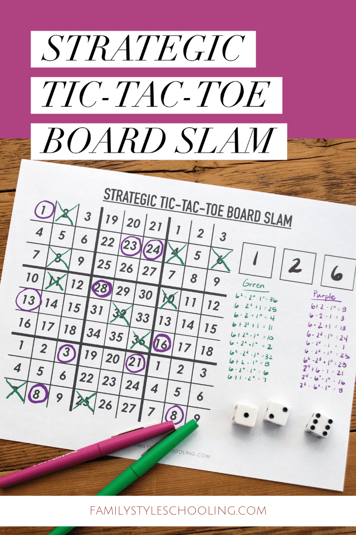Academic Tic Tac Toe Boards