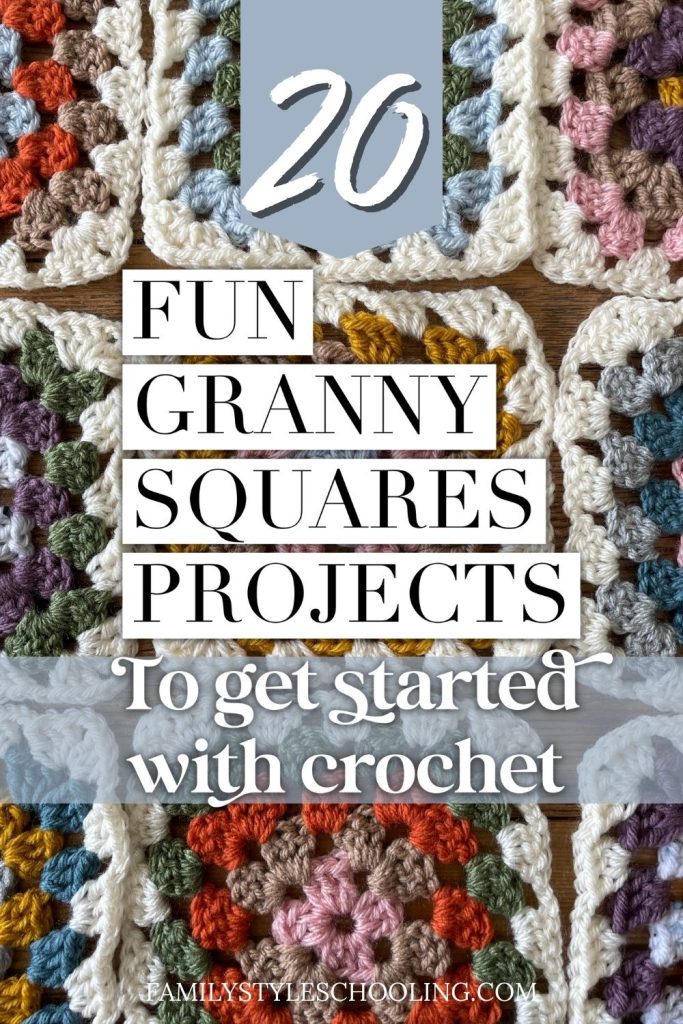 20 Crochet Granny Squares, Granny Squares, Crochet Motif, Granny