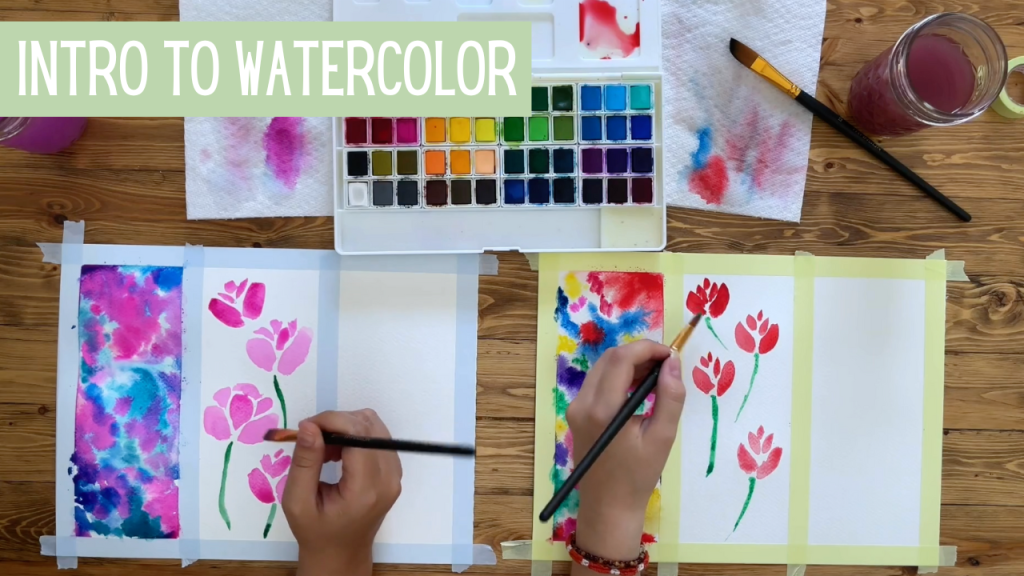 intro to watercolor on Rooted Minds